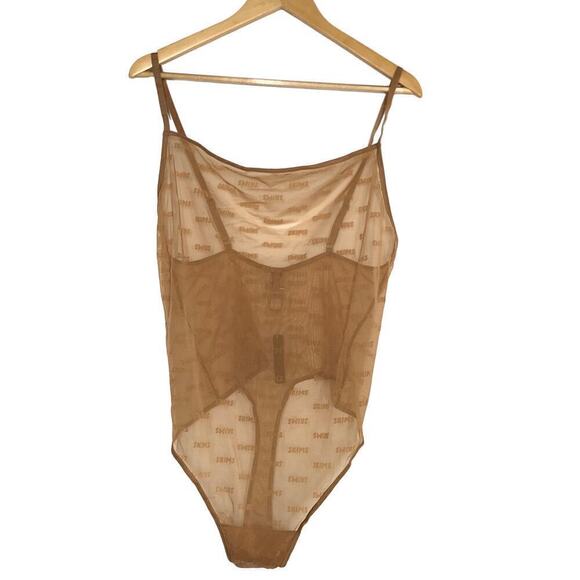 SKIMS After Hours Cami Bodysuit Ochre Tan NWT Size 4X - Picture 5 of 9